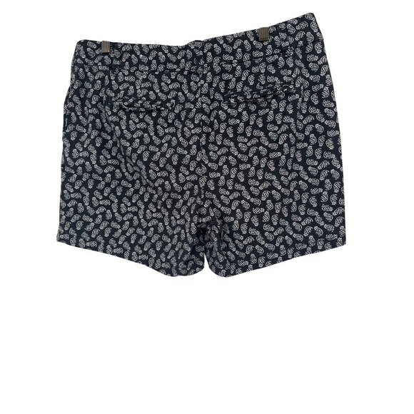 Loft  Womens 6" Short Black Pineapple Print  Size 10 100% Cotton Casual Summer - Picture 2 of 5